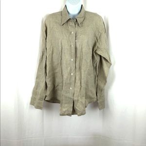 Avoca Linen button front collared shirt 12